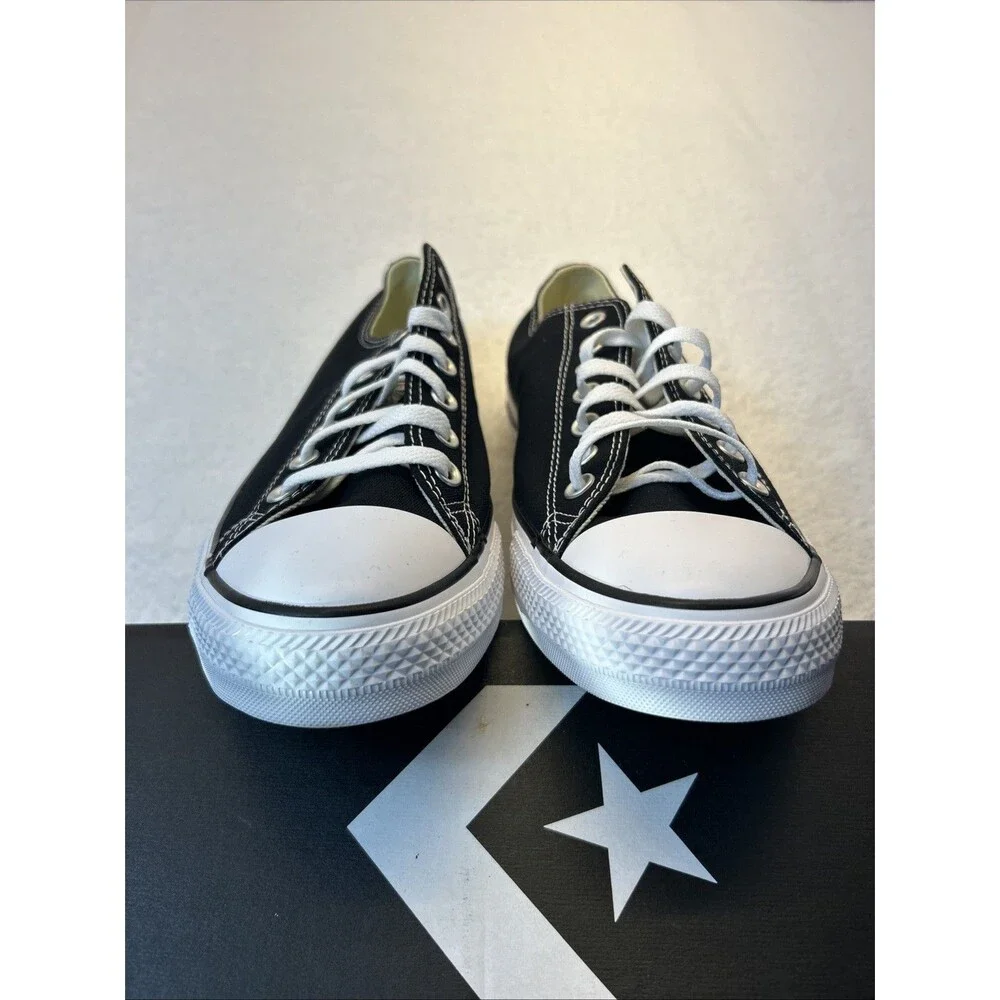 Converse Jack Purcell All Star Canvas Low Unisex Sneakers Black /White M 10 W 12